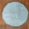 Thick soft warm natural beautiful Quilted real silver blue Fox Fur Rug